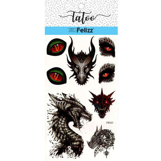 Grossiste tatouages éphémères, pour professionnels FH243 - Felizz