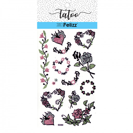 Großhändler Ephemere Tätowierungen, für Profis GC003- Felizz