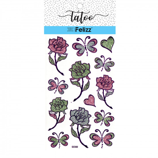 Wholesale ephemeral tattoos, for professionals GC032- Felizz