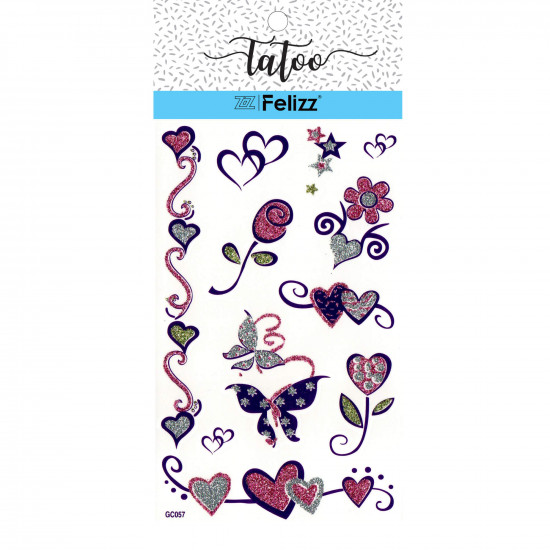 Wholesale ephemeral tattoos, for professionals GC057- Felizz