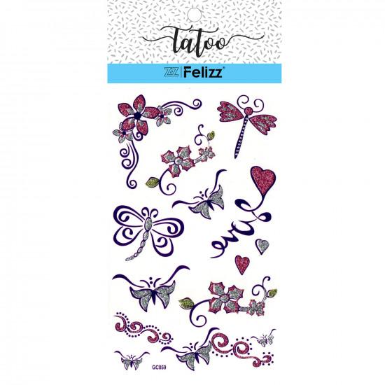 Wholesale ephemeral tattoos, for professionals GC059- Felizz