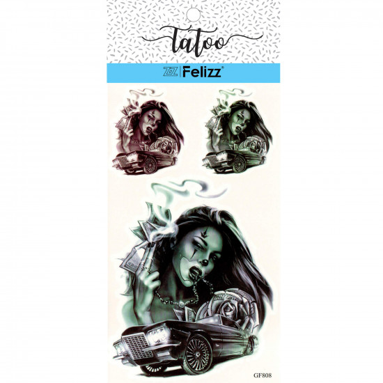 Tatuajes efímeros al por mayor, para profesionales GF808 - Felizz