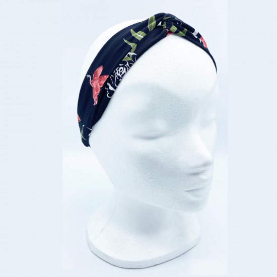 Wholesale hairband leaf bow black - Felizz