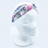 Grey floral bow headband