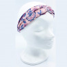 Pink floral bow headband