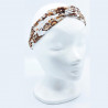 White floral bow headband