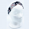 Black floral bow headband