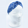 Blue heart bow headband