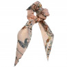 Chouchou scarf with pink polka dots