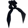 Black satin scarf scrunchie