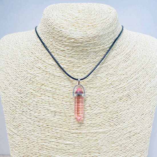 Wholesale glass necklaces for professionals, pink - Felizz
