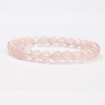 G151-02 Bracelets minéraux Quartz rose