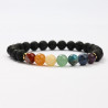 Mineral bracelets Lava stone and 7 chakras 1