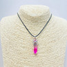 Collier en Verre dégradé rose