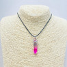 Pink gradient glass necklace