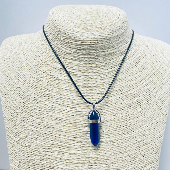 Wholesale glass necklaces for professionals, dark blue - Felizz