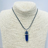 Dark blue glass necklace