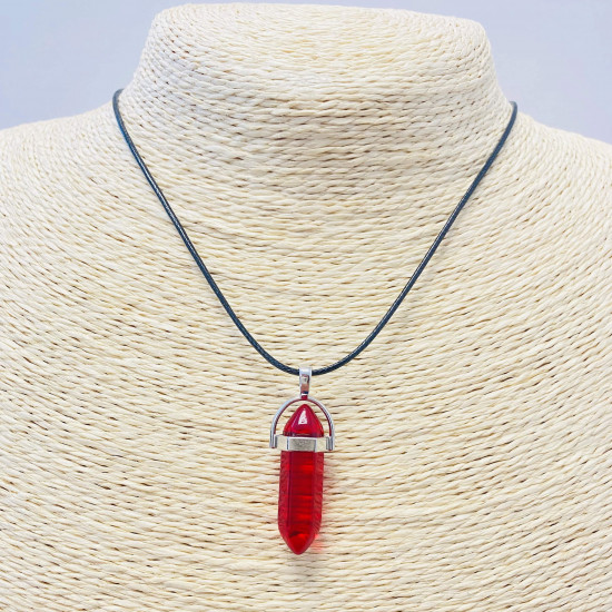 Wholesale glass necklaces for professionals, red - Felizz