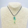 Halskette aus Glas mit grünem Farbverlauf