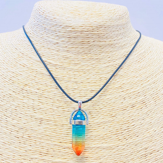 Grossiste colliers fantaisies en verre pour professionnel, dégradé 3