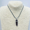 Black glass necklace