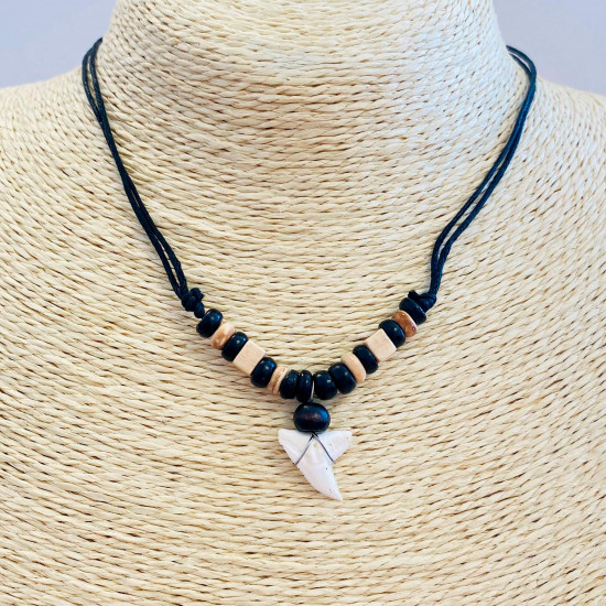 Wholesaler shark tooth necklaces, batch sales for professionals G172-7