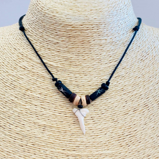 Wholesaler shark tooth necklaces, batch sales for professionals G172-9