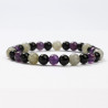 Mineral bracelets Amethyst, Labradorite and Obsidian