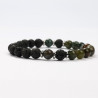 Indian Agate and Lava Stone mineral bracelets