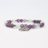 Aquamarine and Amethyst mineral bracelets