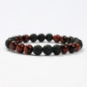 Mineral bracelets Bull's Eye and Lava Stone