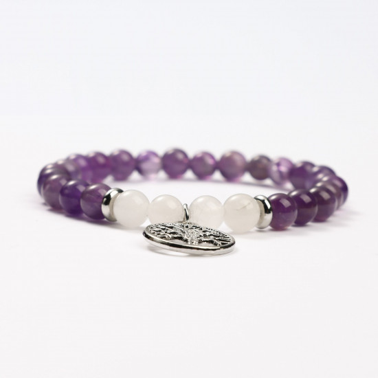 Wholesaler mineral jewelry, Amethyst and Quartz Jade mineral bracelets