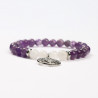 Amethyst and Jade Quartz mineral bracelets