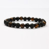 Mineral bracelets Tiger Eye, Obsidian and Lava Stone
