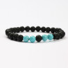 Lava Stone and Magnesite mineral bracelets