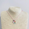 Unicorn Head Enamel Necklace G173-4