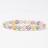 Bracciali di quarzo rosa, ametista, amazzonite e calcite di miele