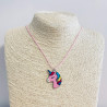 Collar esmaltado con cabeza de unicornio G173-13