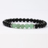 Obsidian and Aventurine mineral bracelets