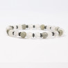 Mineral bracelets Labradorite, White Jade and White Crystal