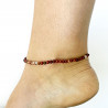 Anklet chain Red Jasper
