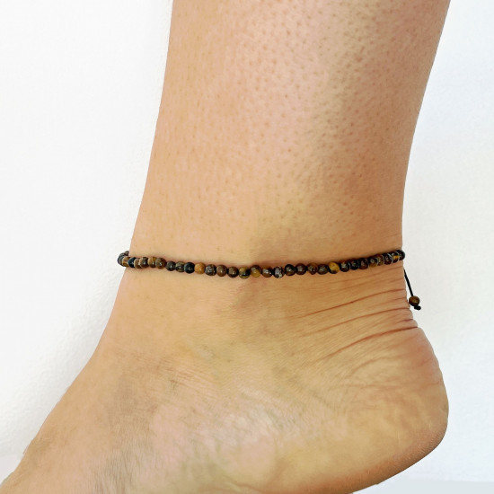 Anbieter von Mineralschmuck, Tigerauge Fußkette