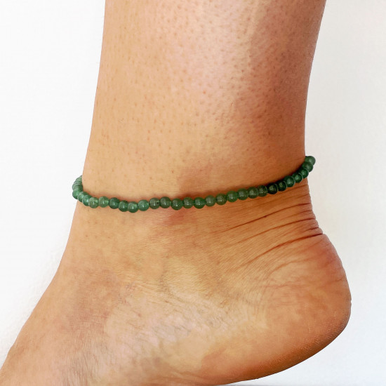 Fournisseur bijoux minéraux, Chaîne de cheville Aventurine