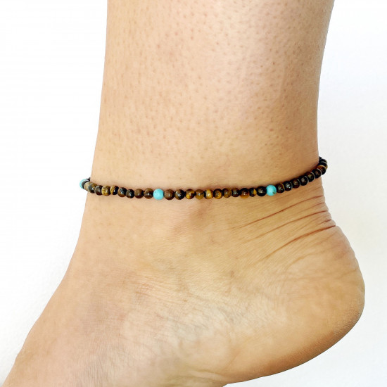 Lieferant für Mineralschmuck, Tigerauge und Magnesit Fußkette