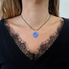 Collier Cœur aigue marine
