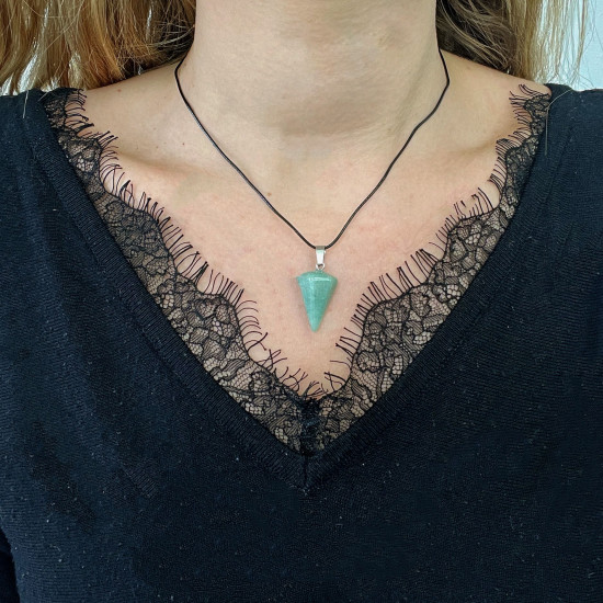 Fournisseur bijoux minéraux, collier pointe aventurine