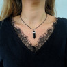 Collier obélisque obsidienne