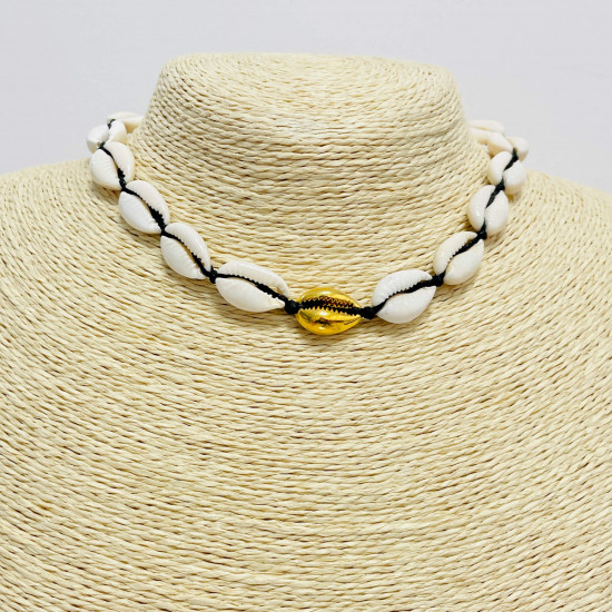 Mayorista de joyas en Francia, collares de conchas de oro negro - Felizz