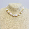 Gold cowrie shell necklace