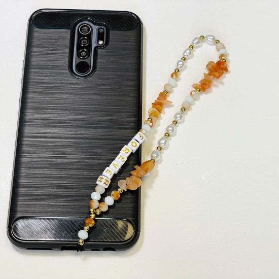Großhändler Smartphone-Zubehör, Telefonschmuck "Forever" orange